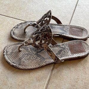 Tory Burch snake skin sandals